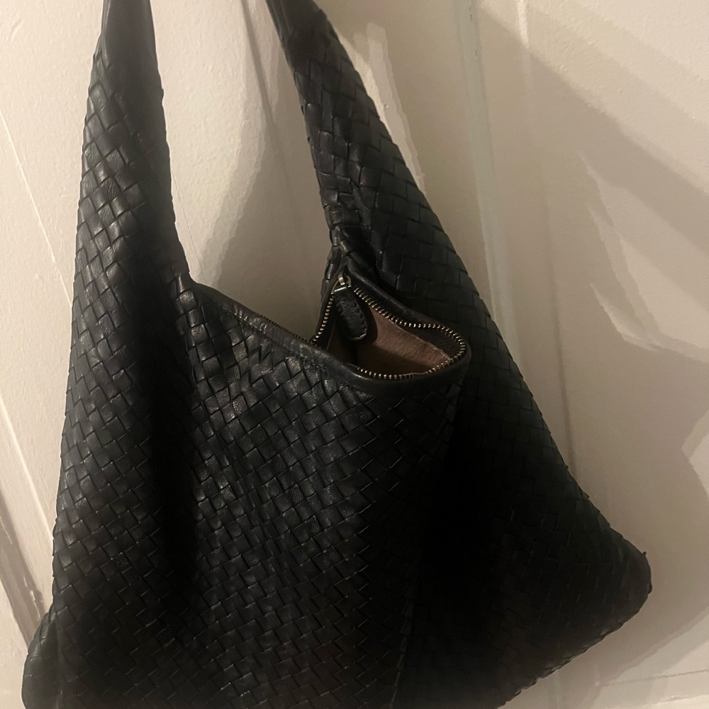 Black Tote Bag - bottega hobo intrecciato - Picture 5 of 8